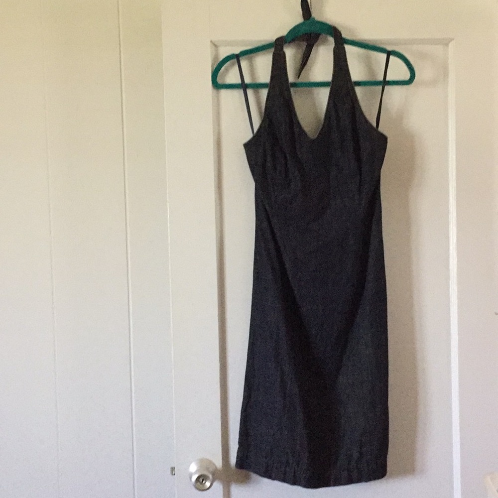 Denim halter dress